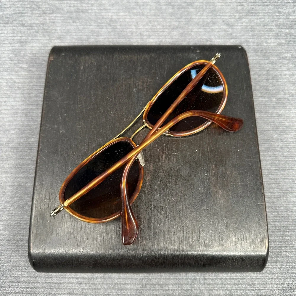 Maui Jim Small Kine MJ-251-16C Tortoise Titanium Aviator Y2K Sunglasses Brown